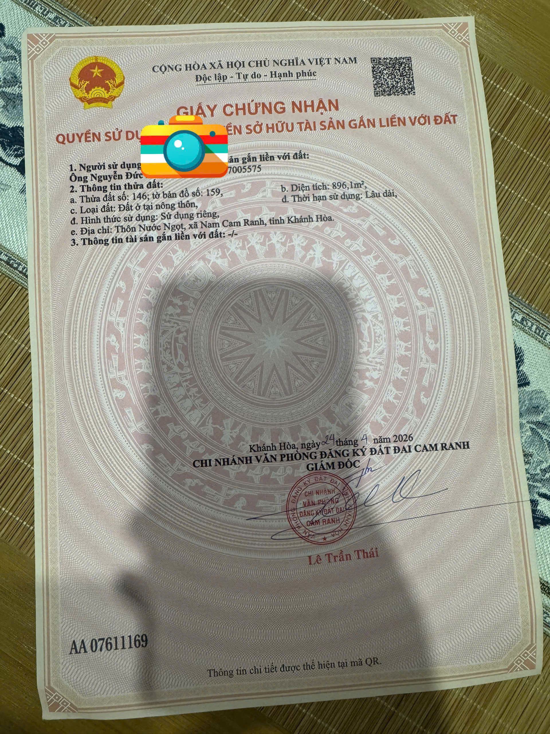 MÃ 09. MẢNH HƠN 2000M2 THÔN NƯỚC NGỌT, XÃ NAM CAM RANH, TỈNH KHÁNH HÒA